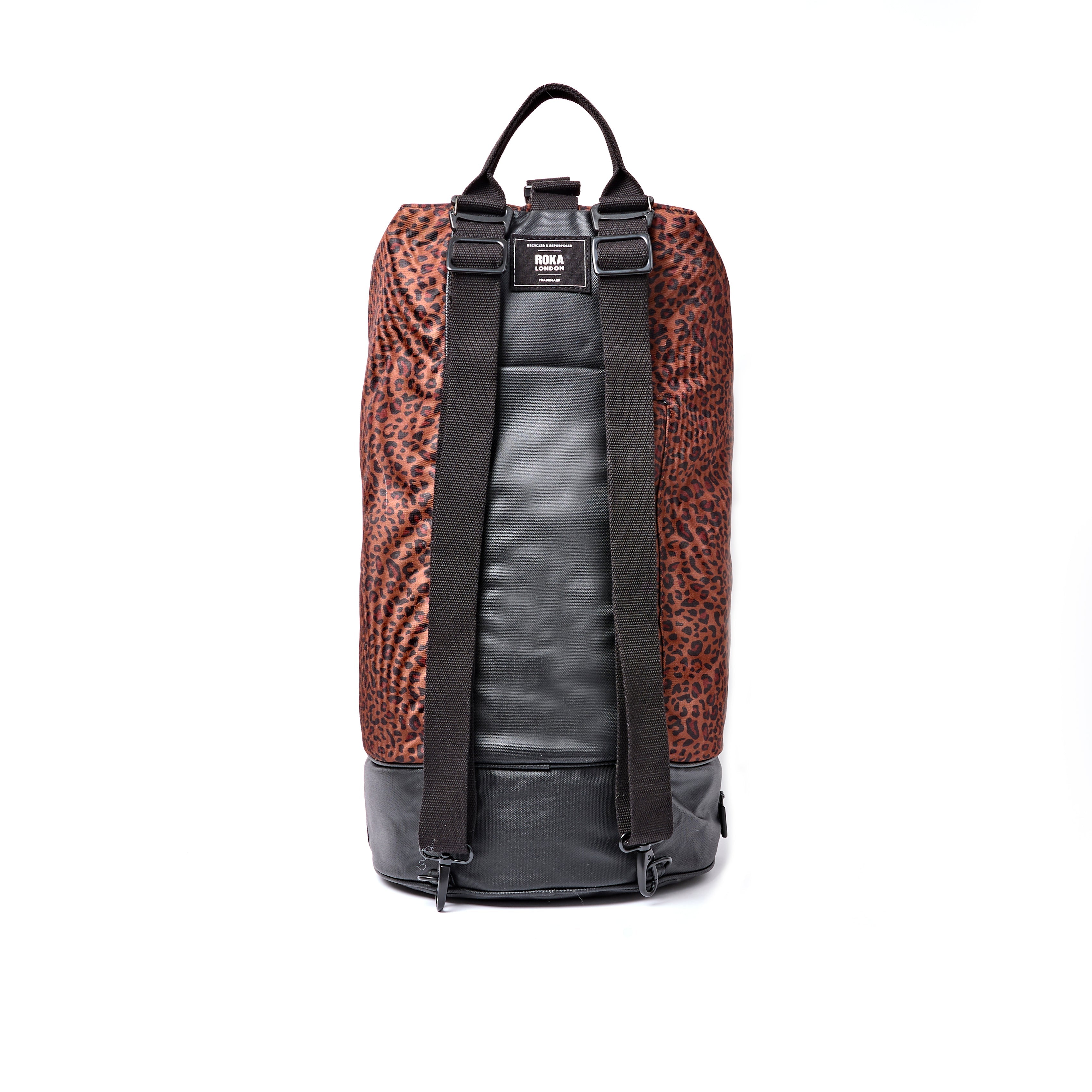 ROKA London - Heathrow L duffelväska-ryggsäck #Färg_Corn_Mini_Leopard