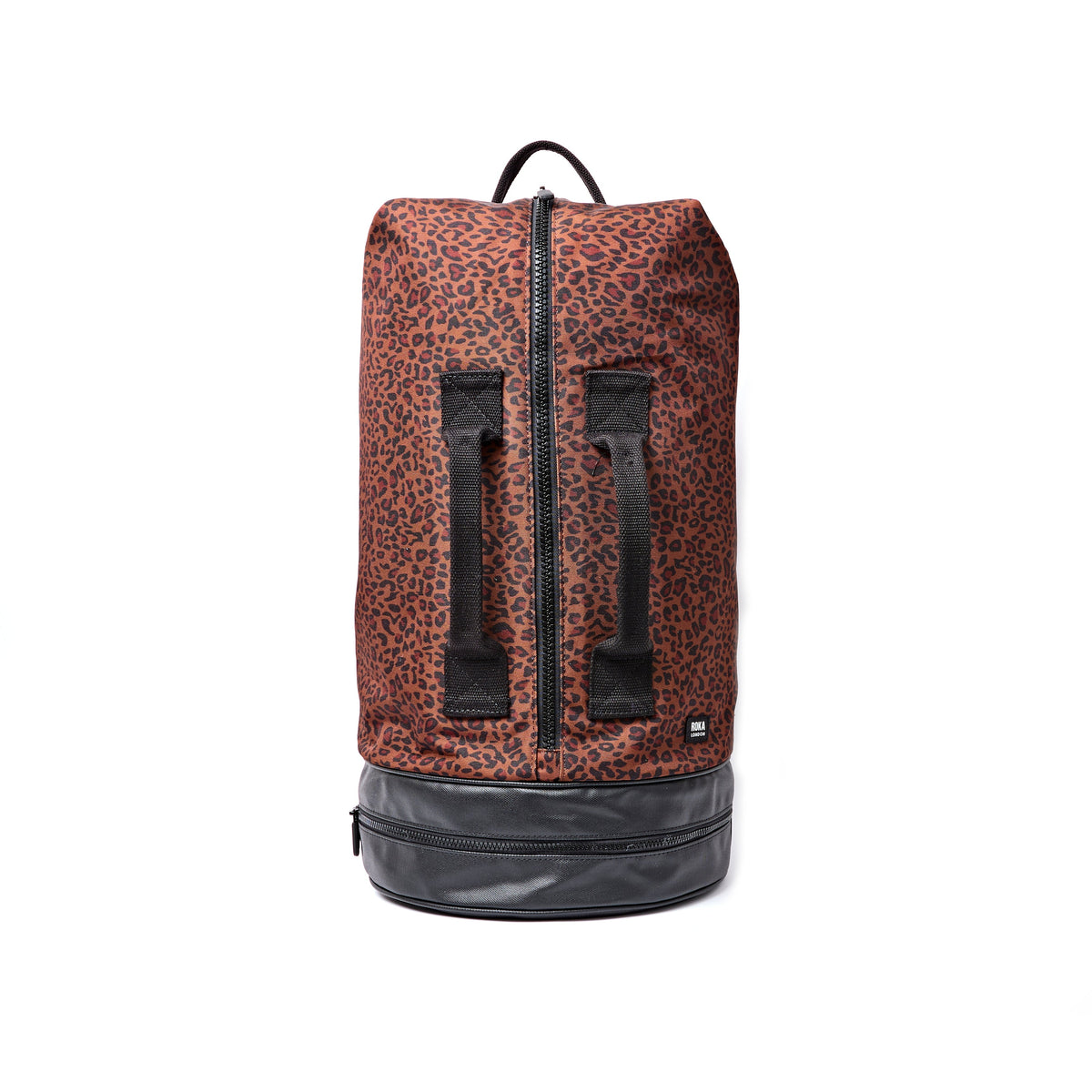 ROKA London - Heathrow L duffelväska-ryggsäck #Färg_Corn_Mini_Leopard