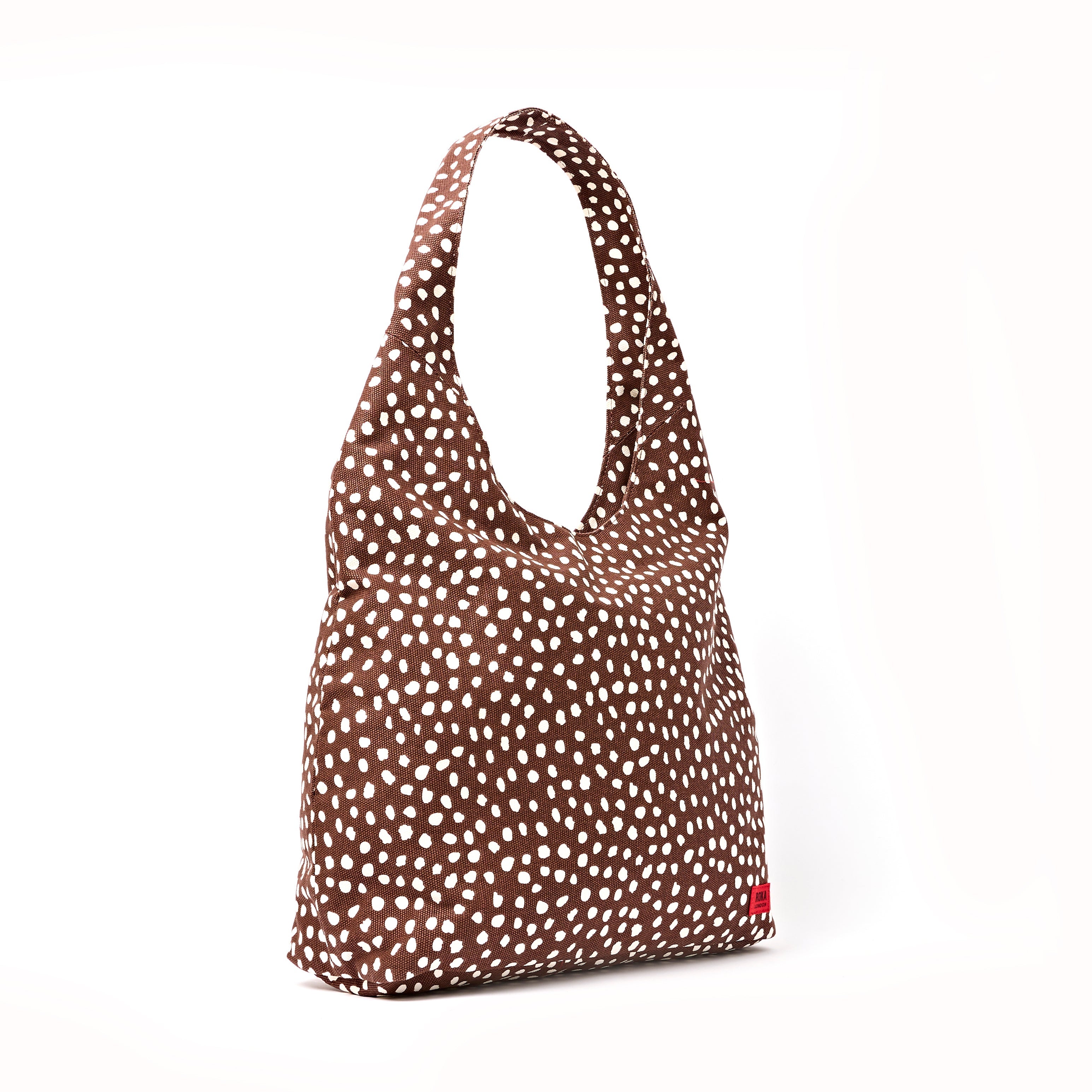 ROKA London - Hoxton L axelväska #Färg_Brown_Spot