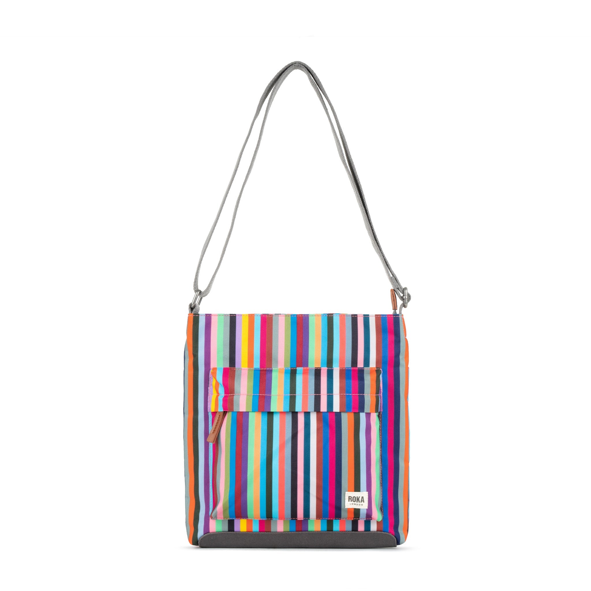 ROKA London - Kennington M crossbody-väska #Färg_Multi_Stripe