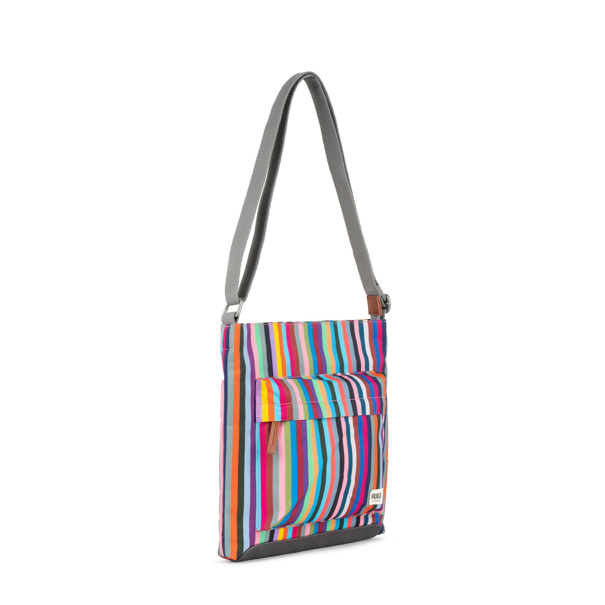 ROKA London - Kennington M crossbody-väska #Färg_Multi_Stripe