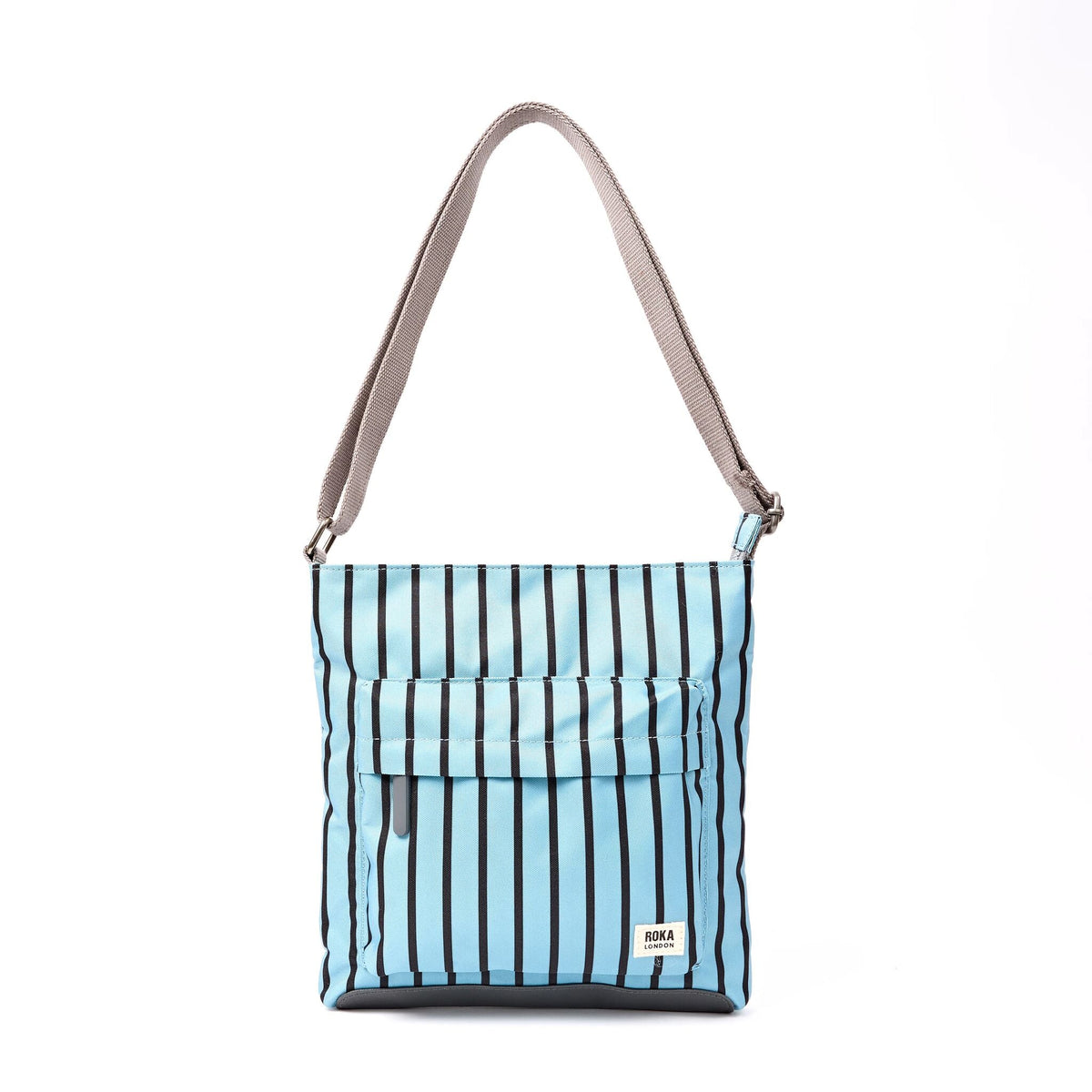 ROKA London - Kennington M crossbody-väska #Färg_Blue_Stripe