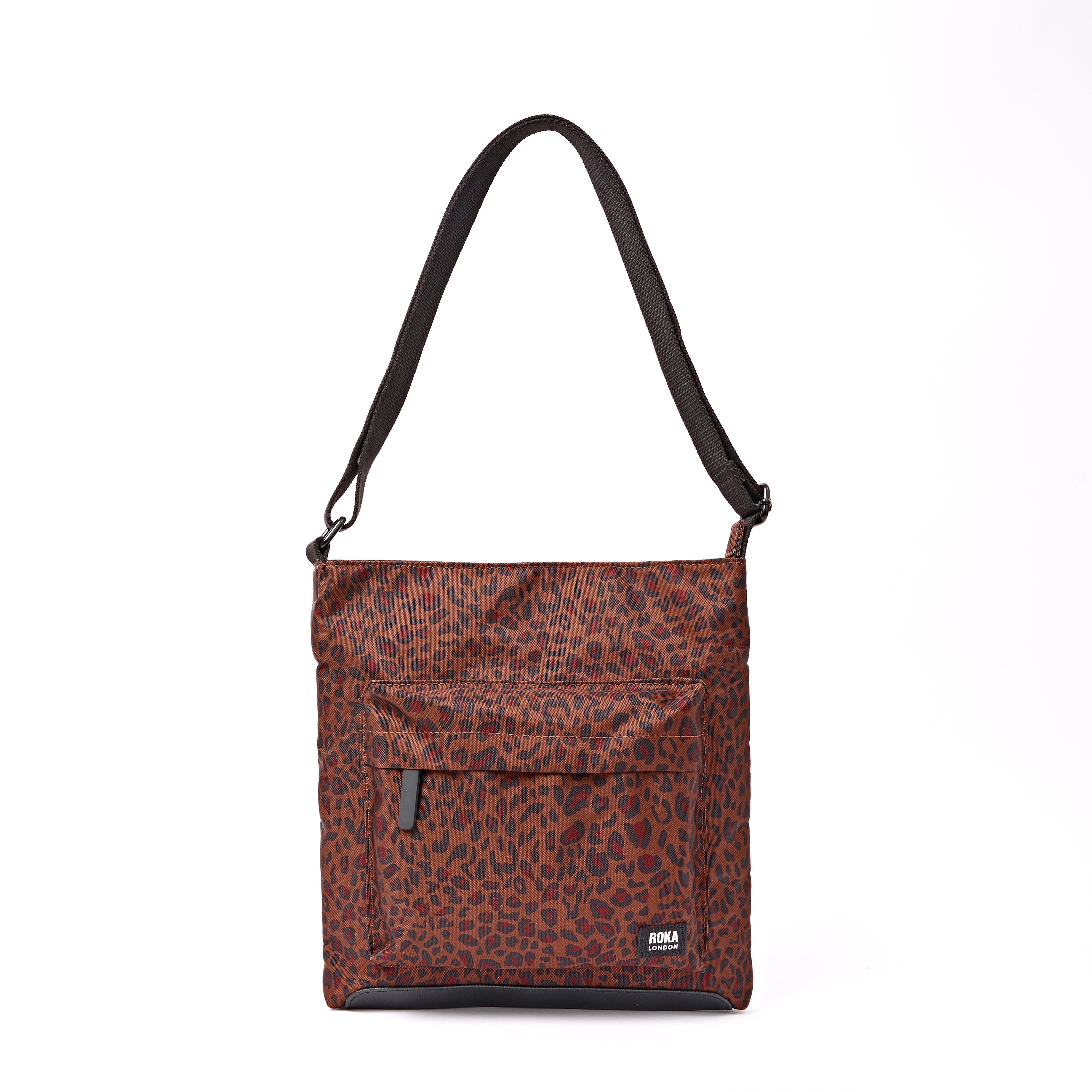 ROKA London - Kennington M crossbody-väska #Färg_Corn_Mini_Leopard