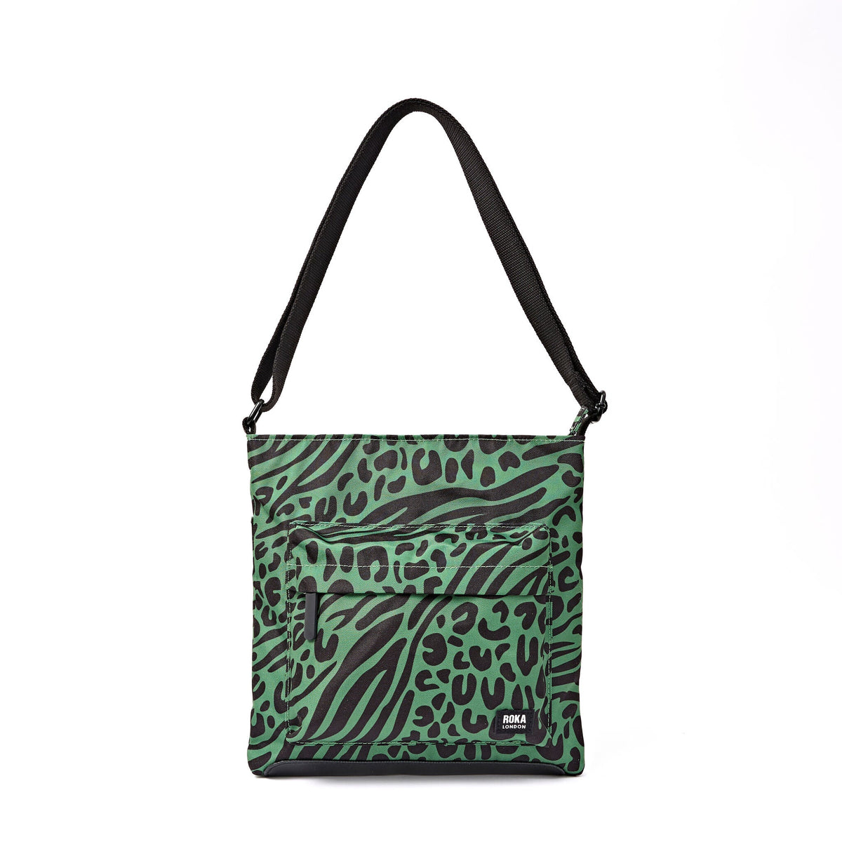 ROKA London - Kennington M crossbody-väska #Färg_Mixed_Animal_Artichoke