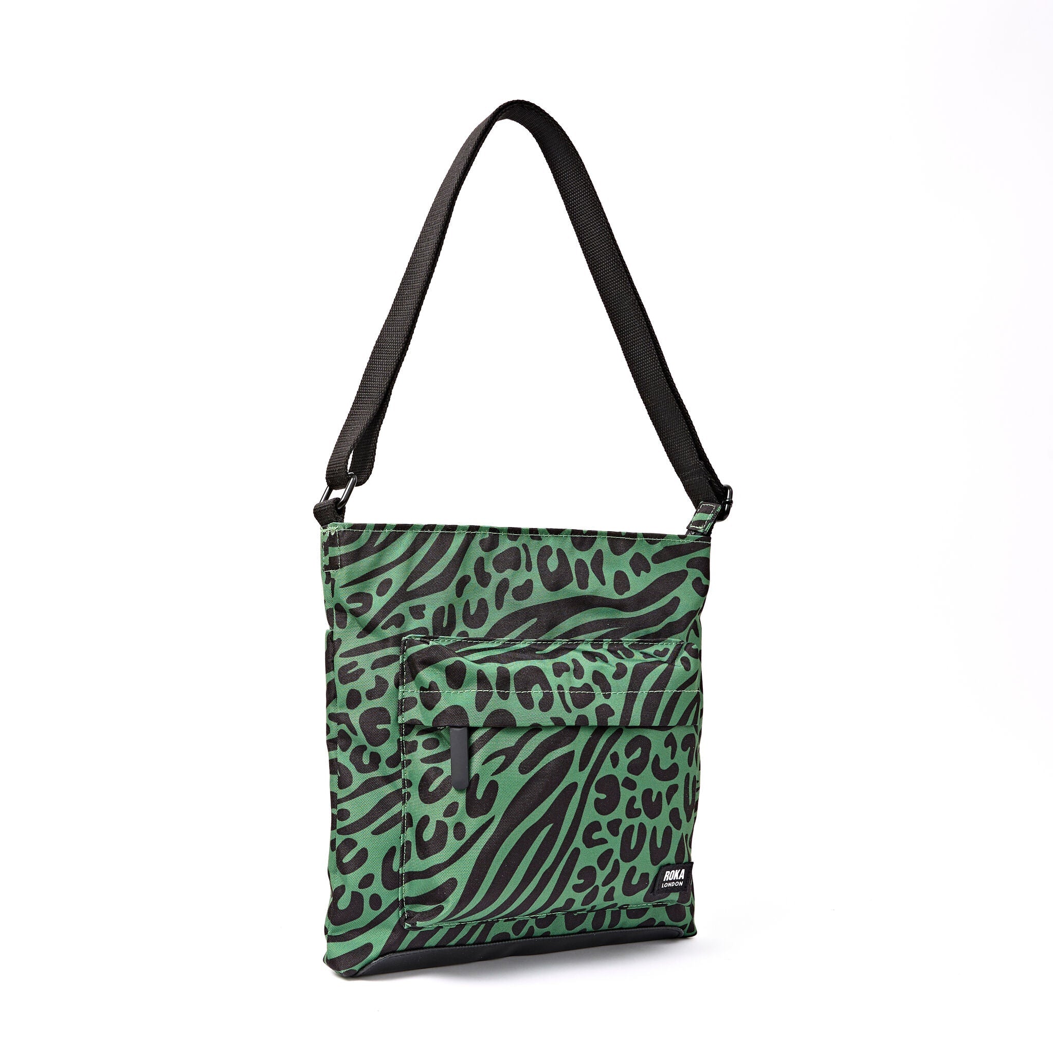 ROKA London - Kennington M crossbody-väska #Färg_Mixed_Animal_Artichoke