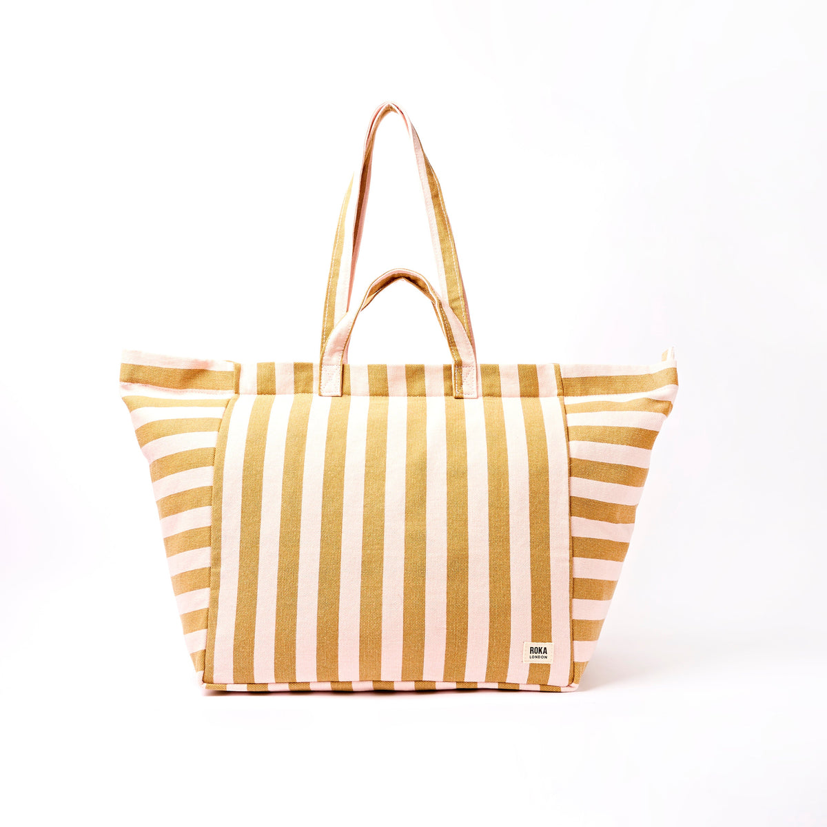 ROKA London - Marylebone L toteväska #Färg_Rose_Gold_Stripe