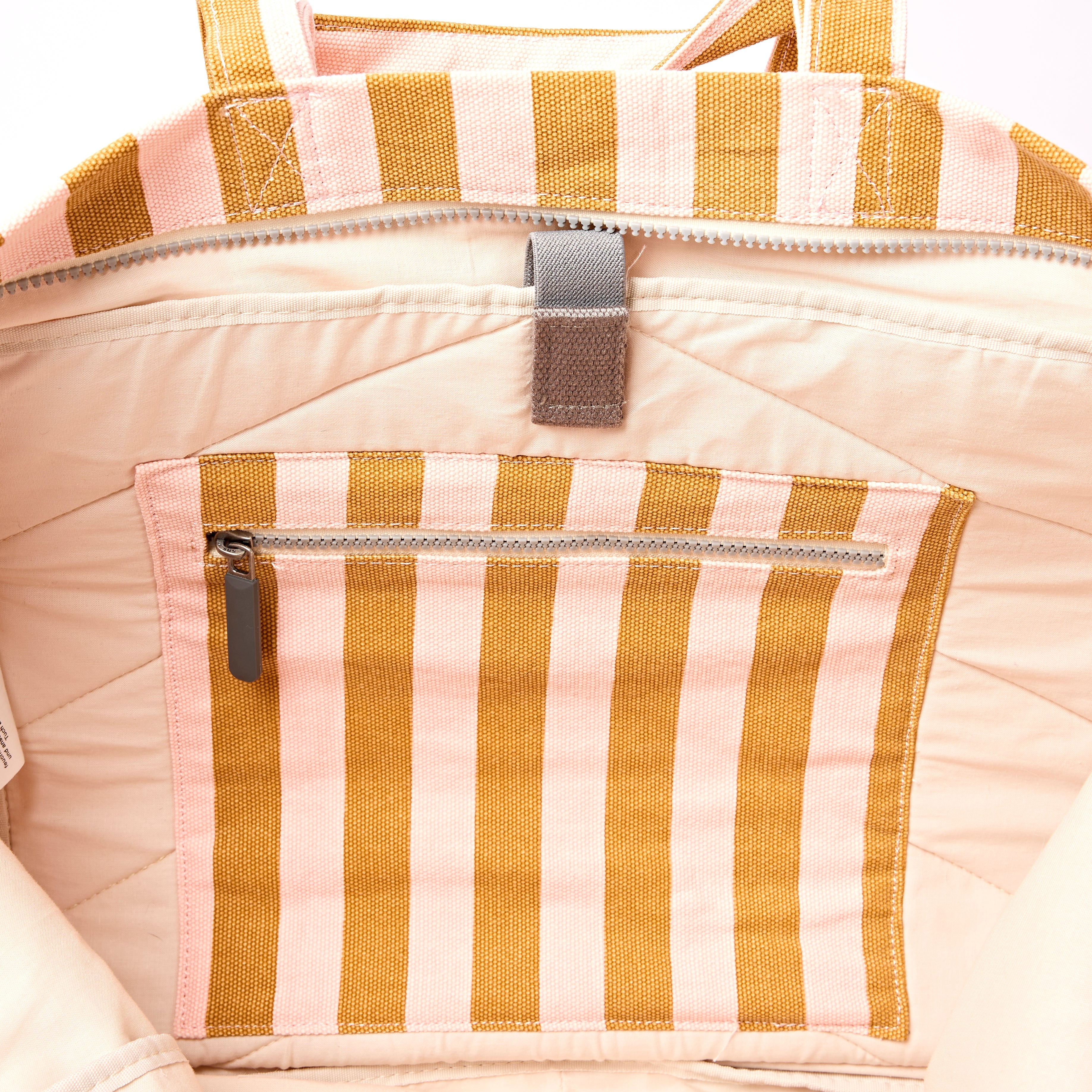 ROKA London - Marylebone L toteväska #Färg_Rose_Gold_Stripe