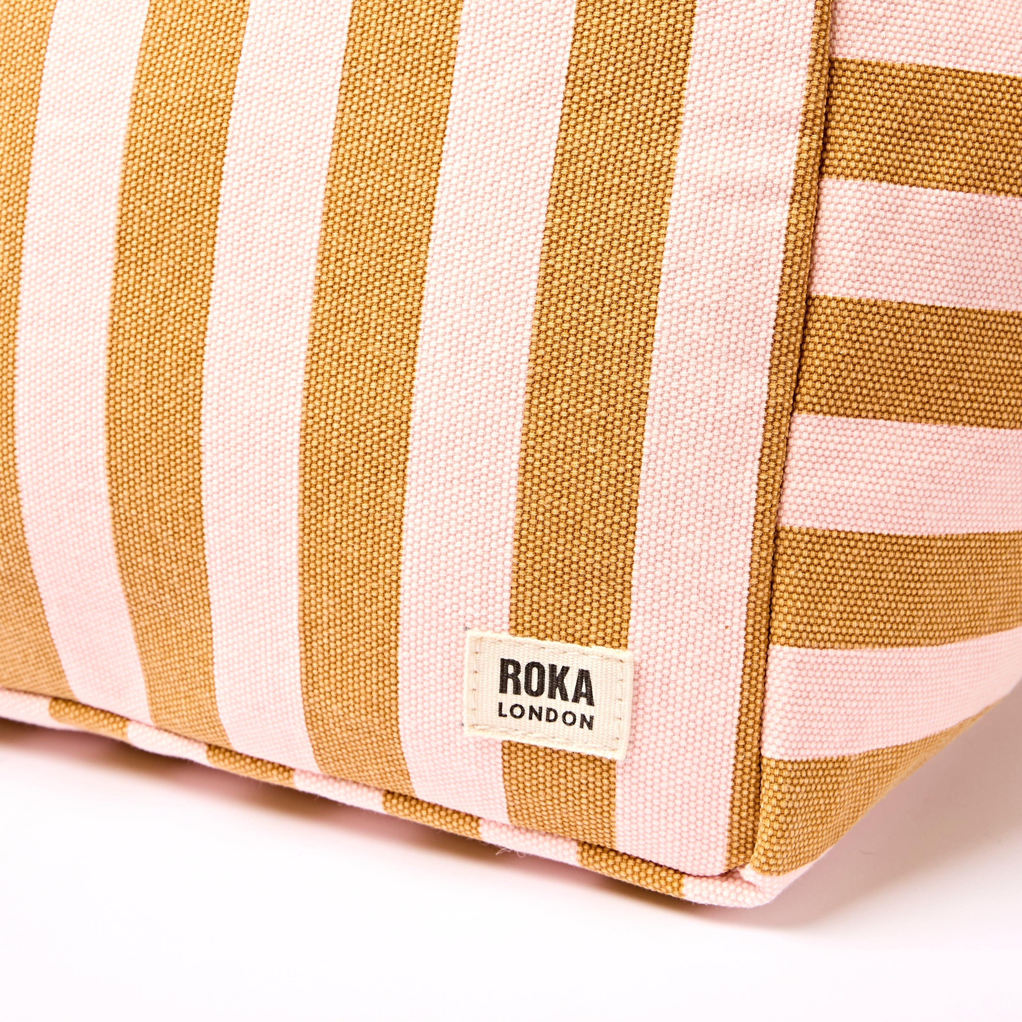 ROKA London - Marylebone L toteväska #Färg_Rose_Gold_Stripe