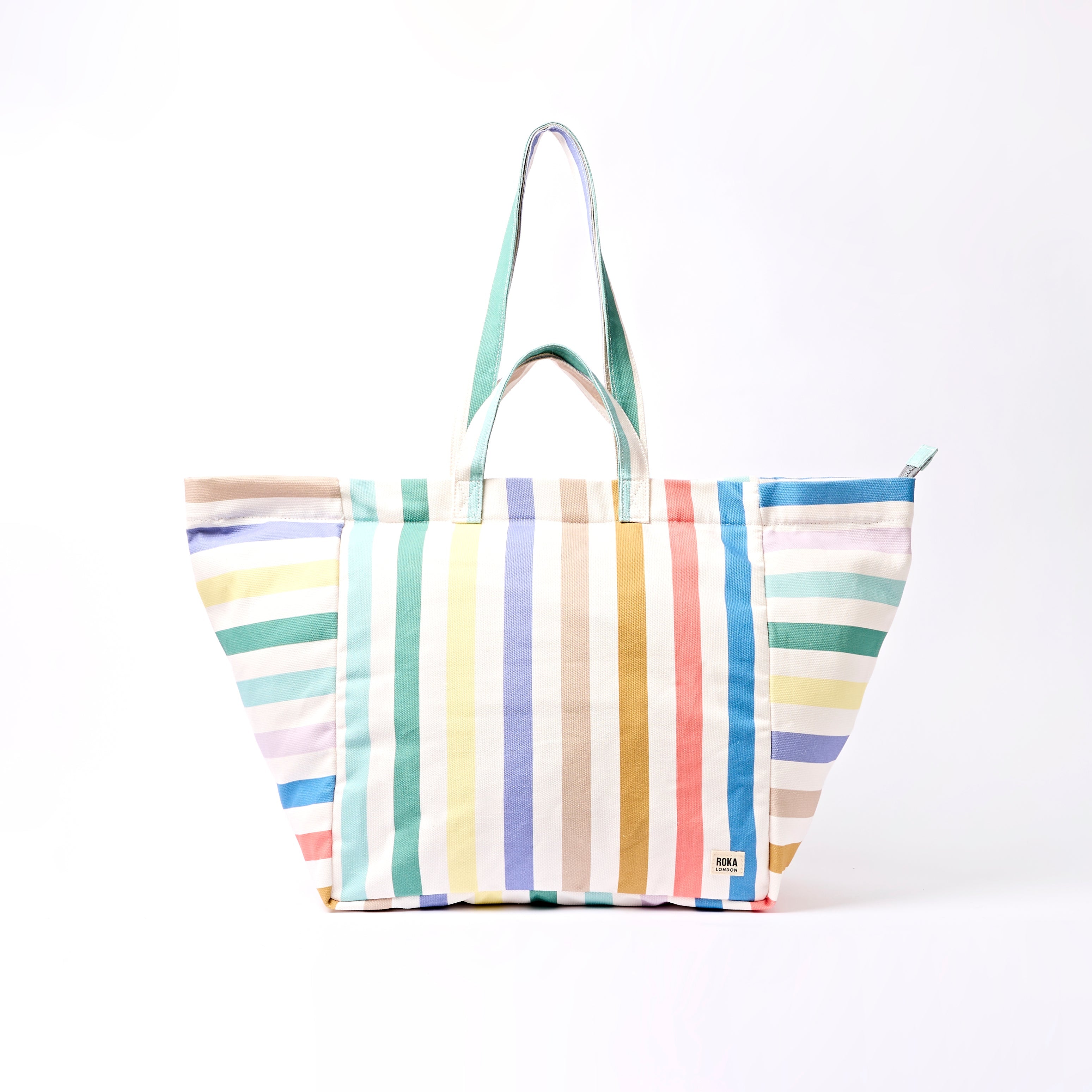 ROKA London - Marylebone L toteväska #Färg_Pastel_Multi_Stripe