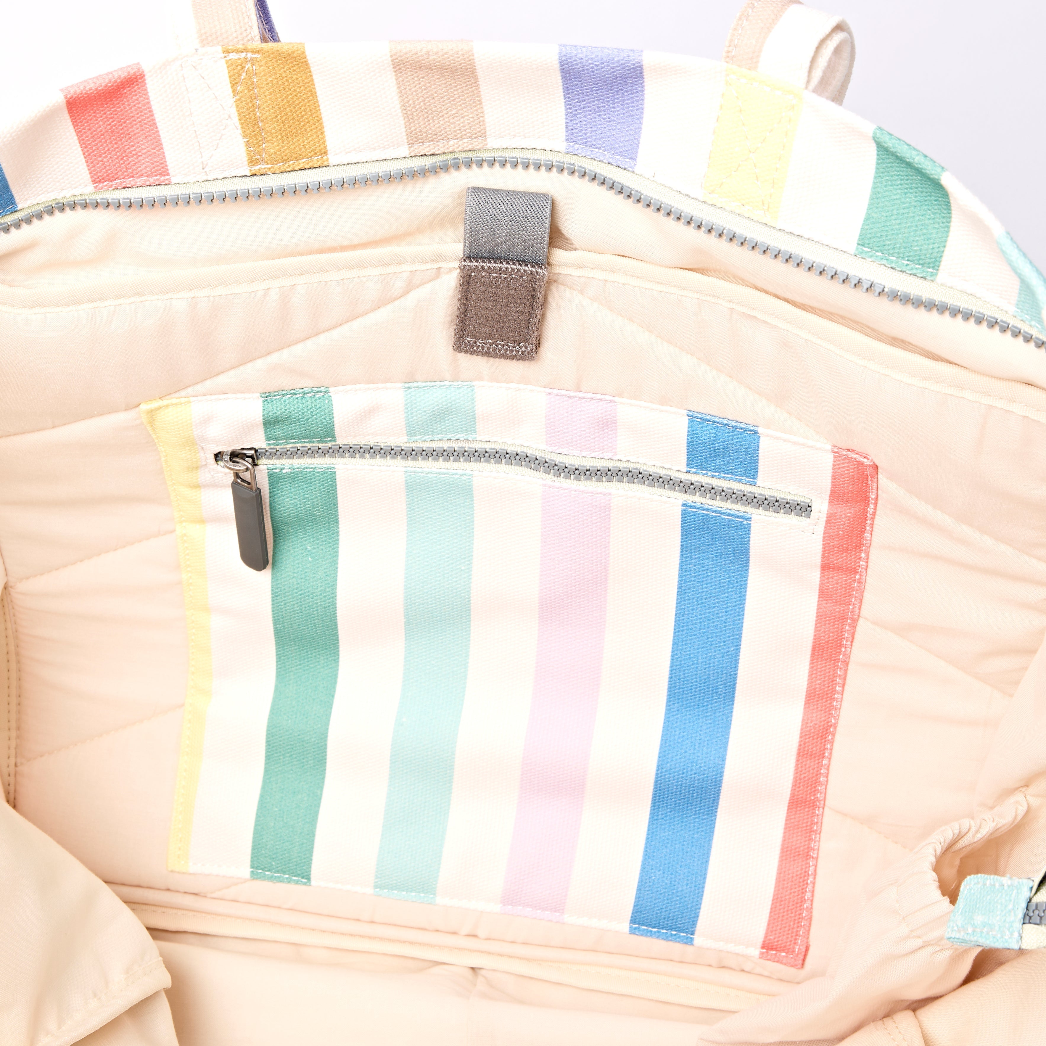 ROKA London - Marylebone L toteväska #Färg_Pastel_Multi_Stripe