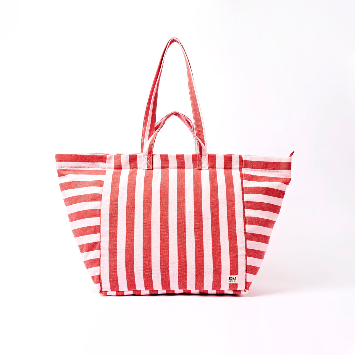 ROKA London - Marylebone L toteväska #Färg_Strawberry_Stripe