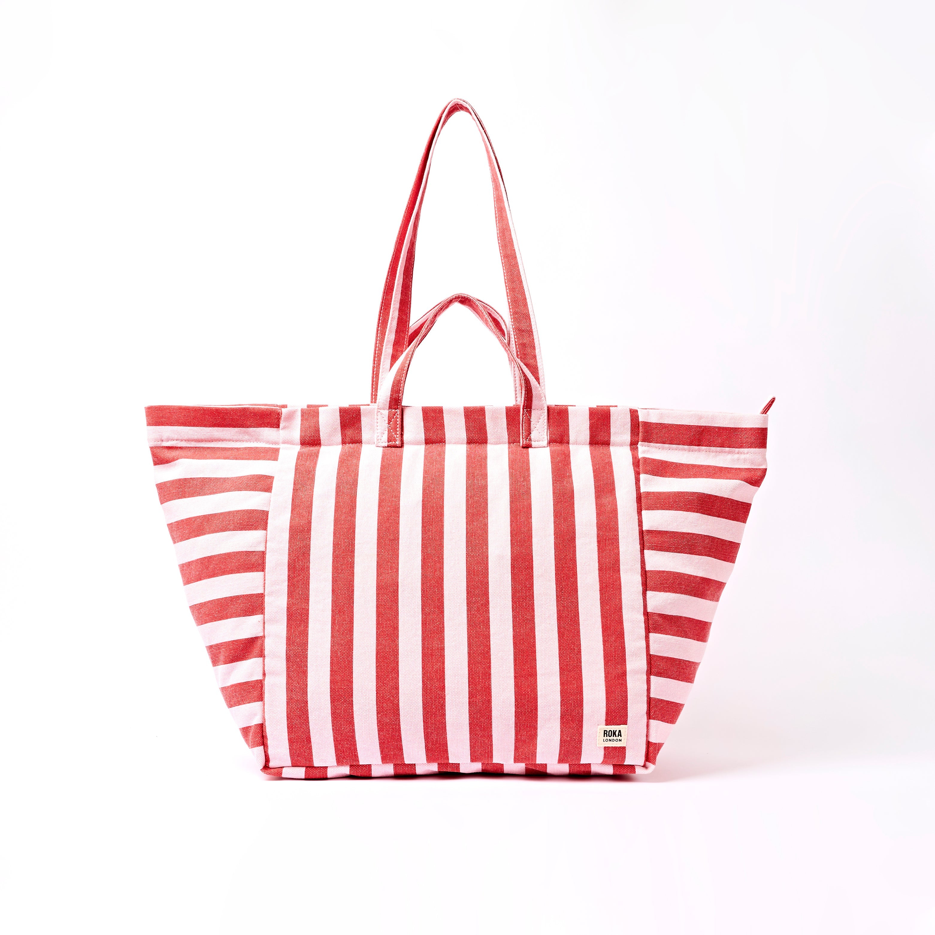 ROKA London - Marylebone L toteväska #Färg_Strawberry_Stripe