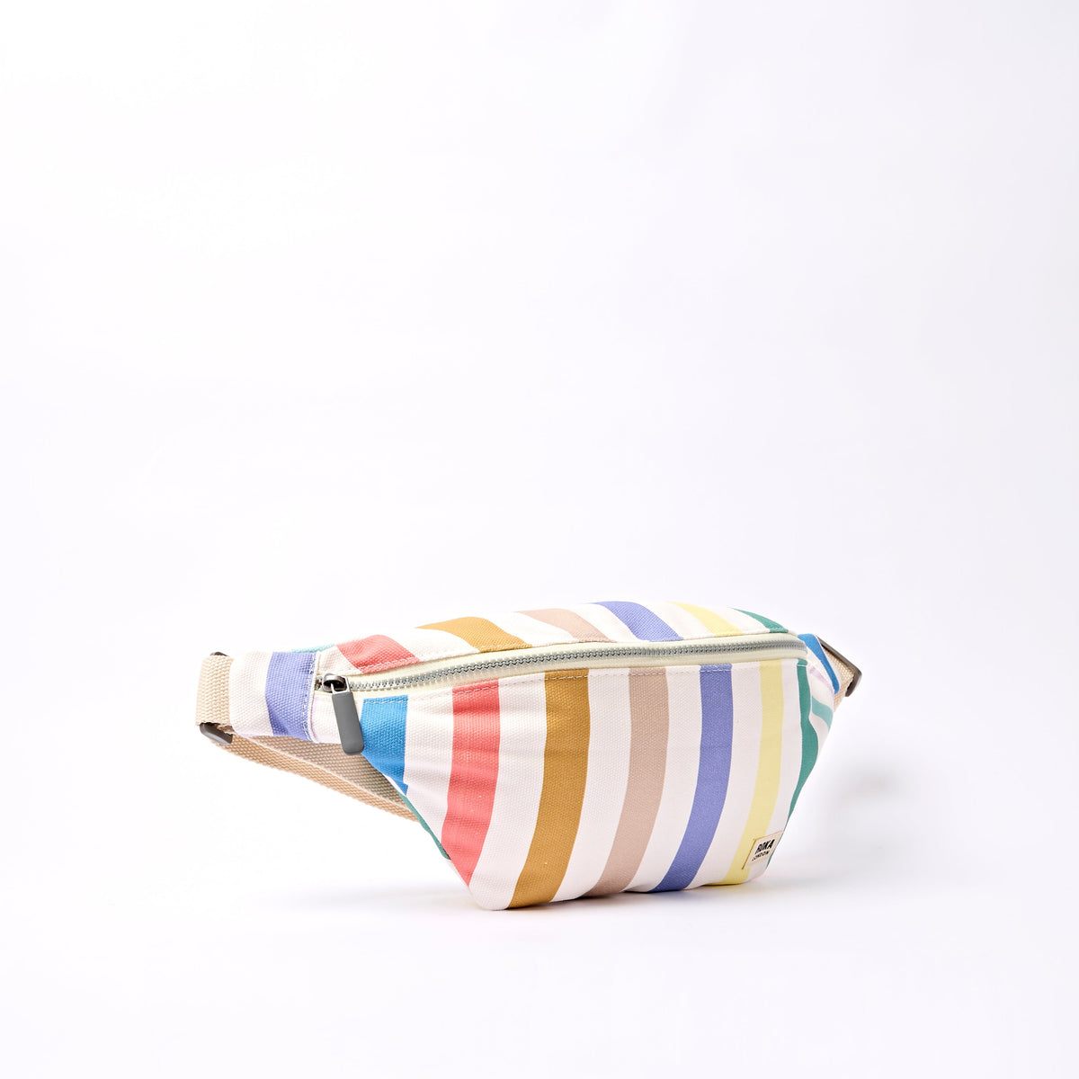 ROKA London - Mill Hill S crossbody-väska #Färg_Pastel_Multi_Stripe