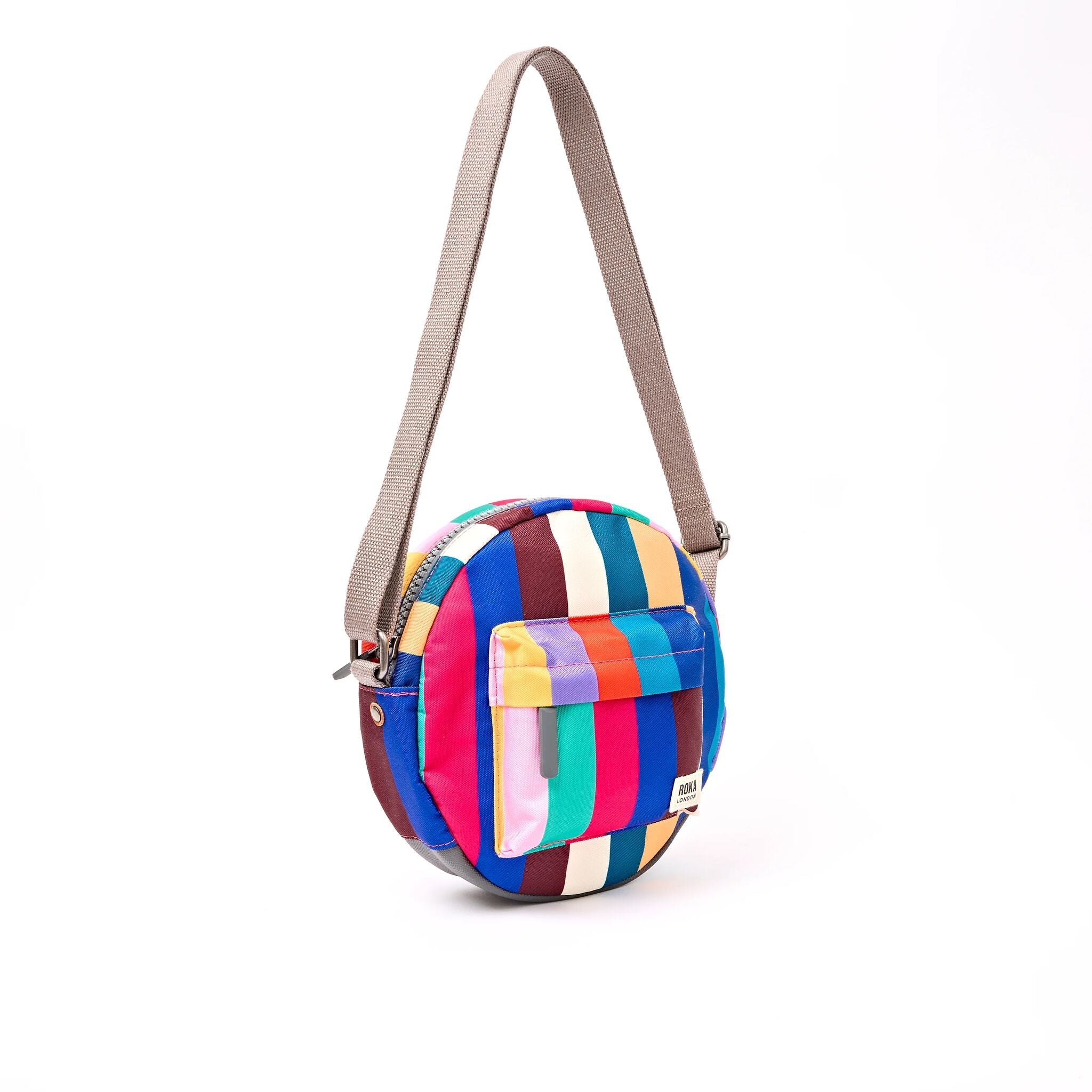 ROKA London - Paddington S crossbody-väska #Färg_Wide_Multi_Stripe