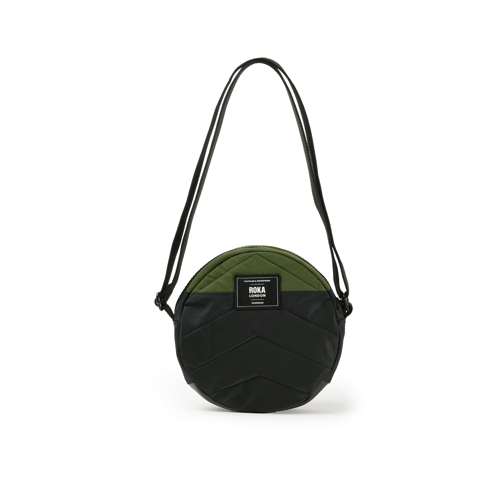 ROKA London - Paddington S Paddington crossbody-väska Creative Waste #Färg_Black/Avocado
