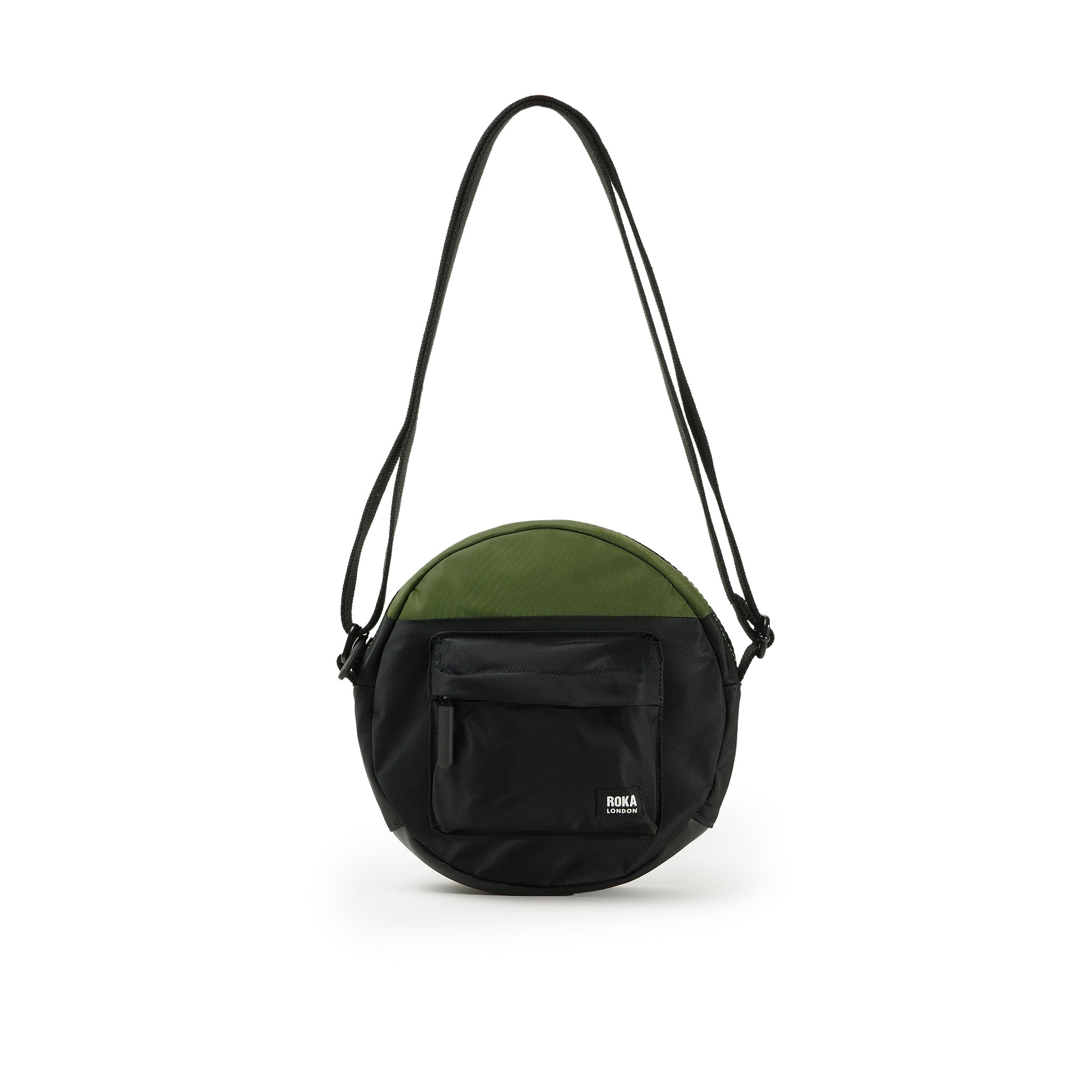 ROKA London - Paddington S Paddington crossbody-väska Creative Waste #Färg_Black/Avocado