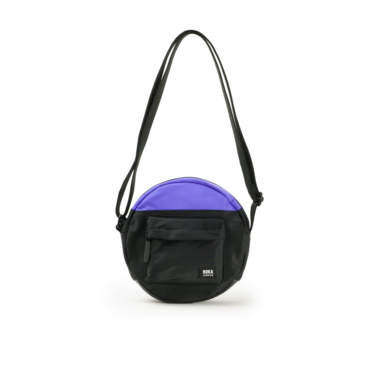 ROKA London - Paddington S Paddington crossbody-väska Creative Waste #Färg_Black/Simple_Purple