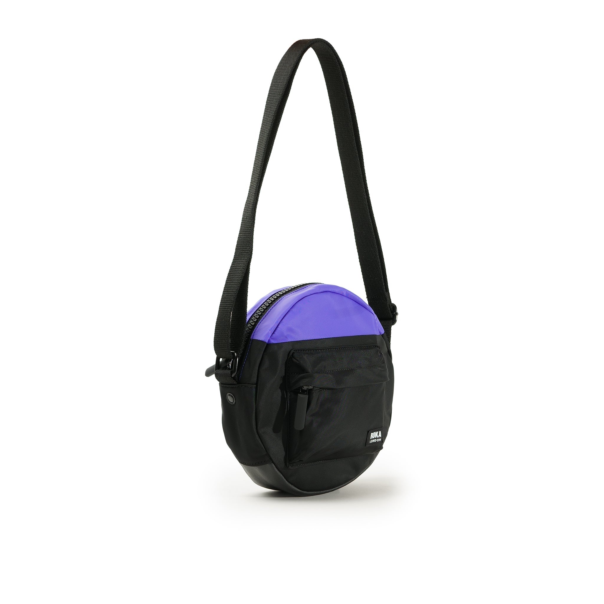 ROKA London - Paddington S Paddington crossbody-väska Creative Waste #Färg_Black/Simple_Purple