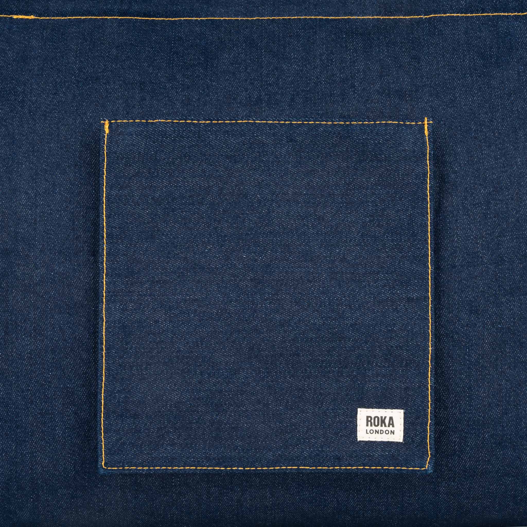 ROKA London - Portobello L toteväska #Färg_Dark_Wash_Denim