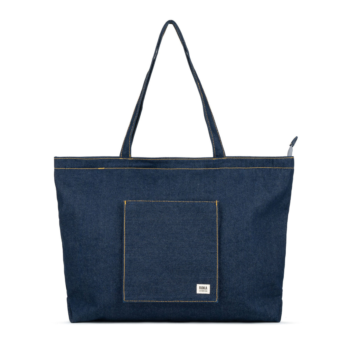 ROKA London - Portobello L toteväska #Färg_Dark_Wash_Denim