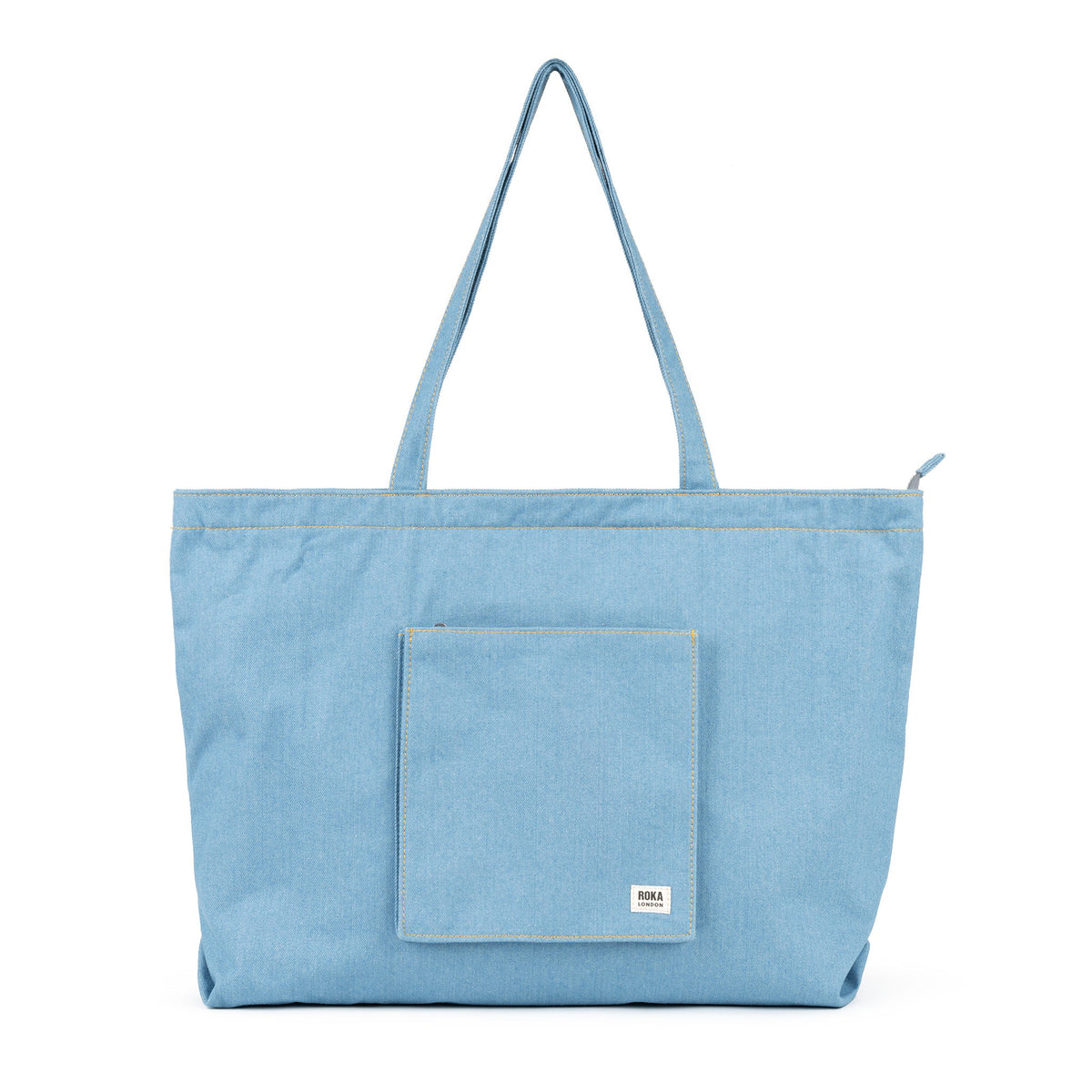 ROKA London - Portobello L toteväska #Färg_Light_Wash_Denim