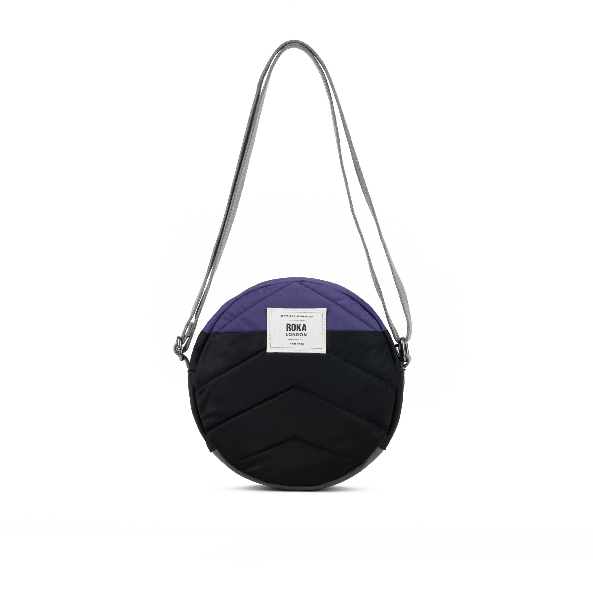 ROKA London - Paddington S Paddington crossbody-väska Creative Waste #Färg_Black/Mulberry