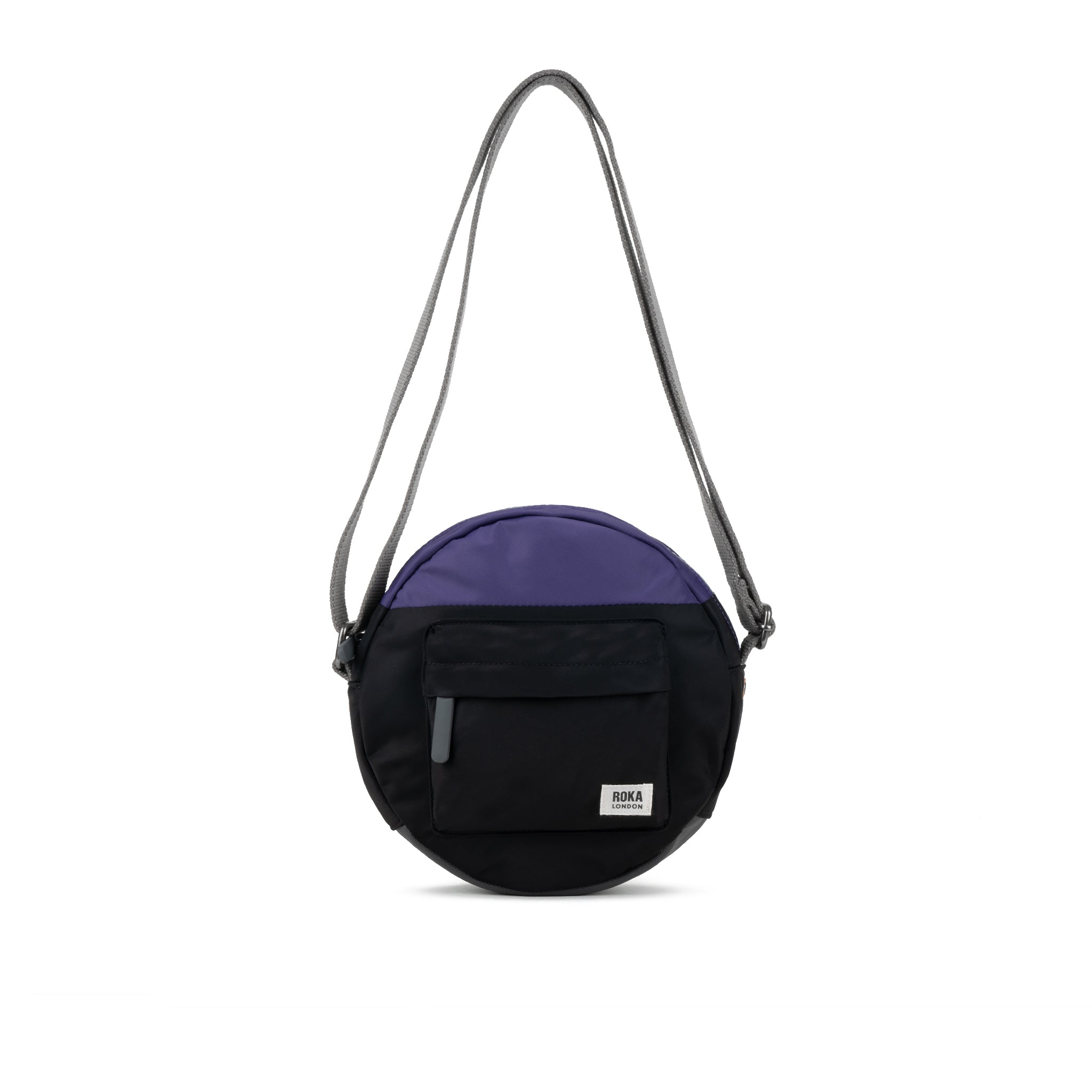 ROKA London - Paddington S Paddington crossbody-väska Creative Waste #Färg_Black/Mulberry