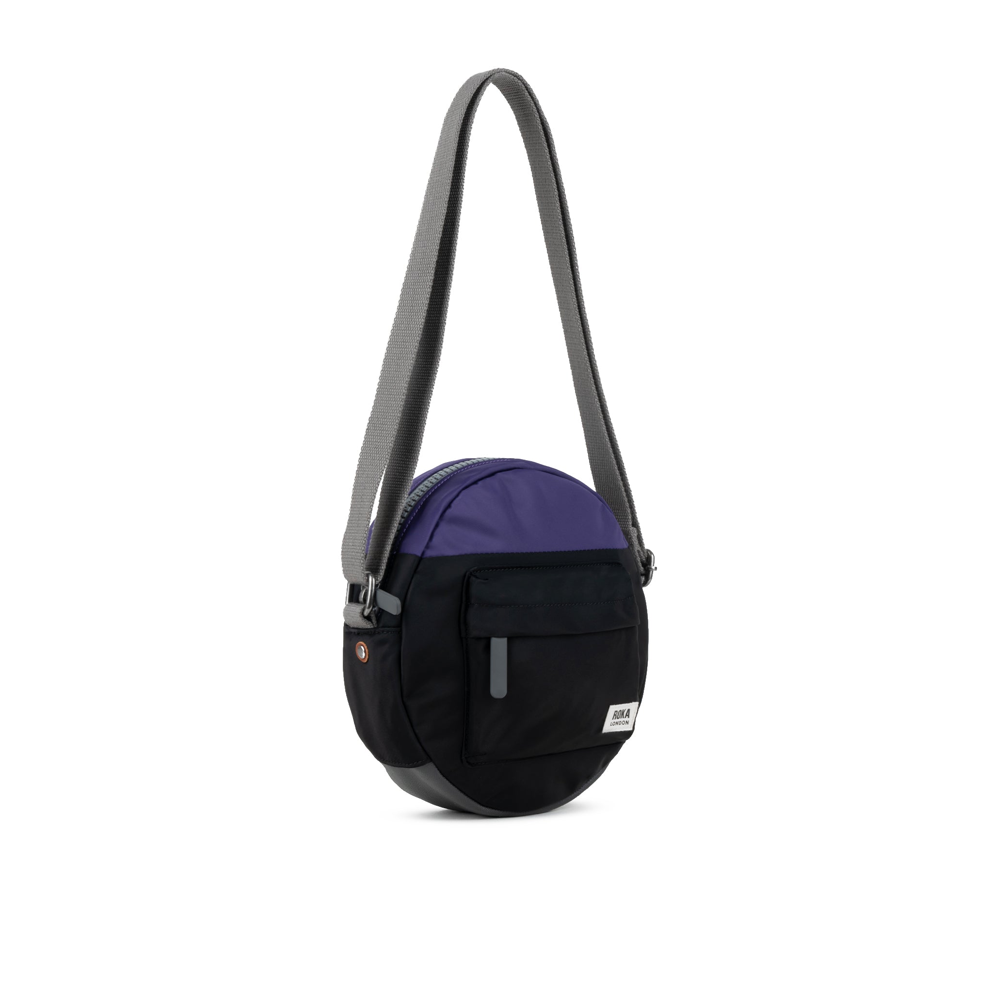 ROKA London - Paddington S Paddington crossbody-väska Creative Waste #Färg_Black/Mulberry