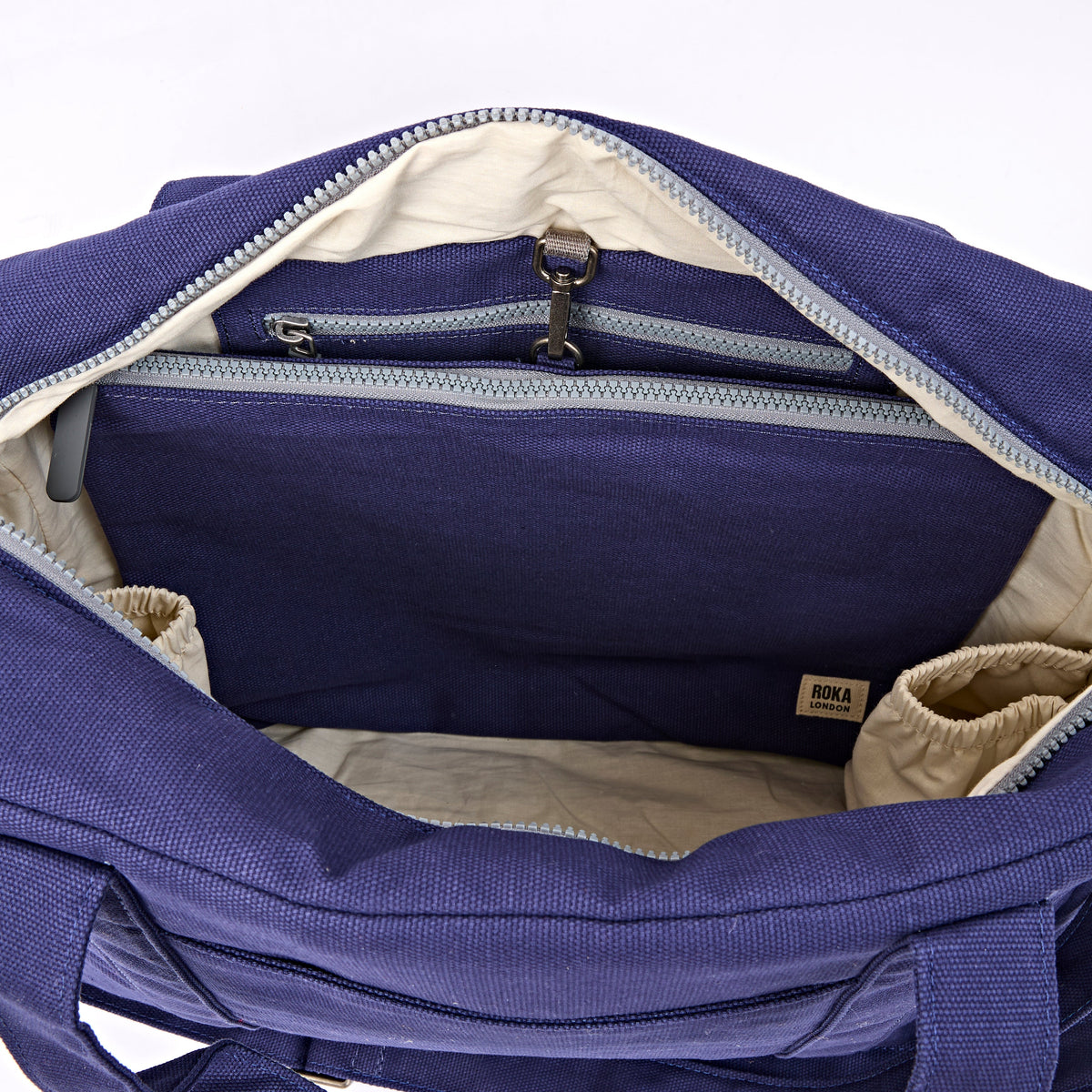 ROKA London - Somerset L axelväska #Färg_Navy_Blue