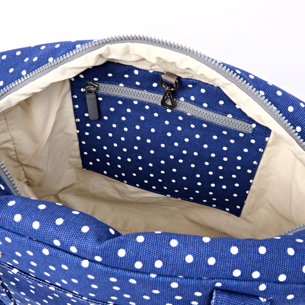 ROKA London - Somerset L axelväska #Färg_Navy_Polka