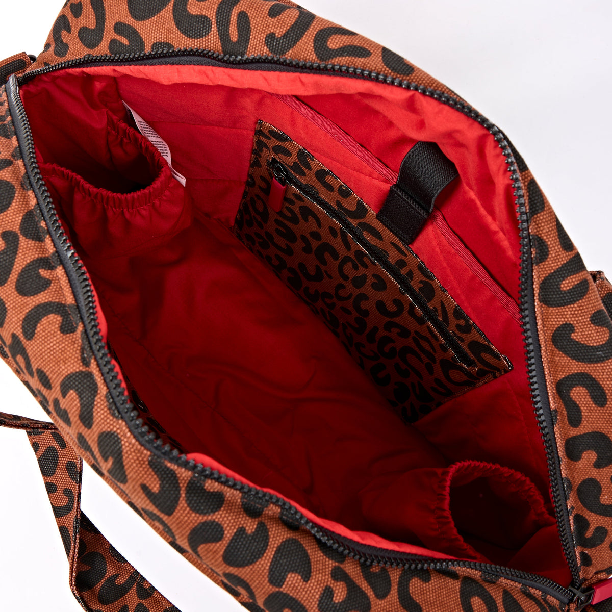 ROKA London - Somerset L axelväska #Färg_Scarlet_Leopard