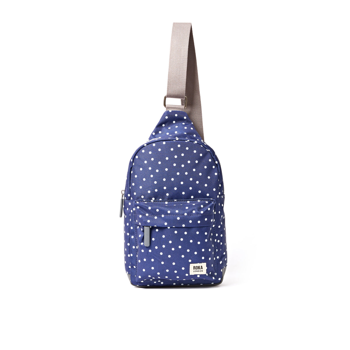 ROKA London - Willesden L slingväska #Färg_Navy_Polka_Dot