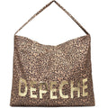 Shoppingväska i textil 41 CM #Färg_Leopardmönster