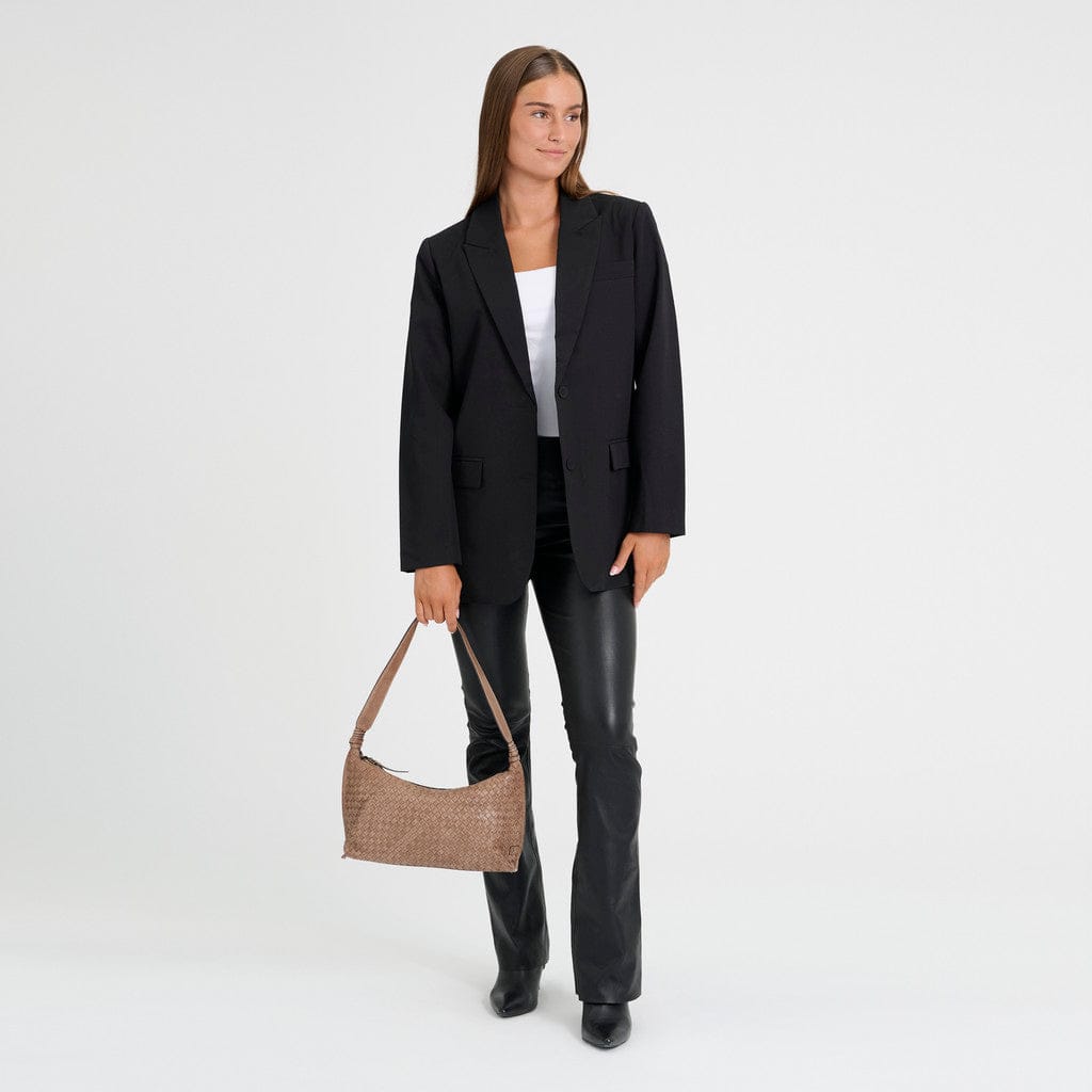 Sofya Axelremsväska 18 CM #Färg_Mörk taupe