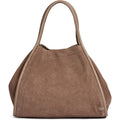 Shoppingväska i mocka 32 CM #Färg_Taupe