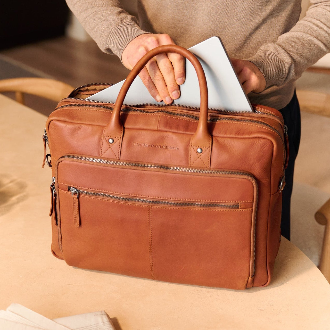 The Chesterfield Brand - Tacama Laptopväska #Färg_Konjak