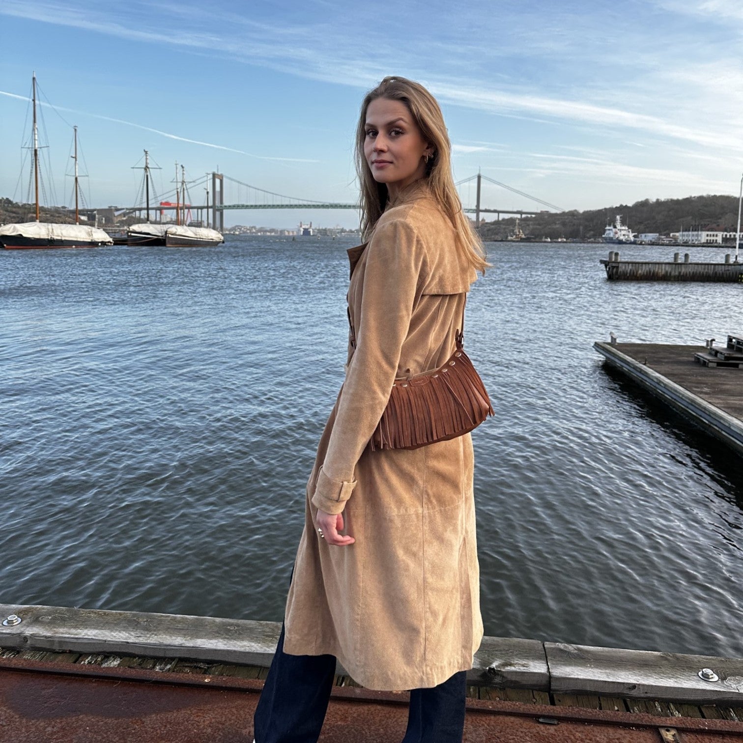 Fringes Axelväska #Färg_Svart