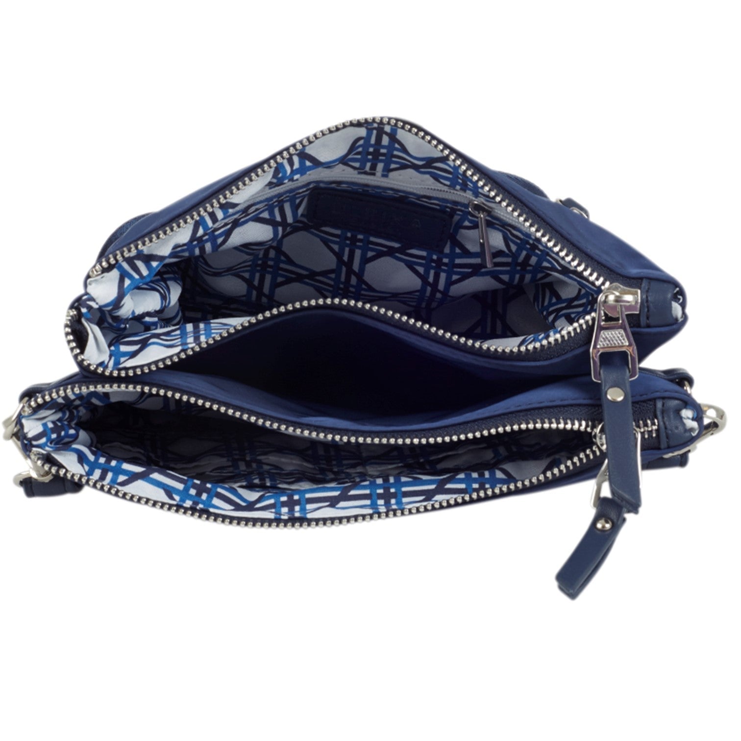 Nylon Pocket Axelremsväska #Färg_Marinblå