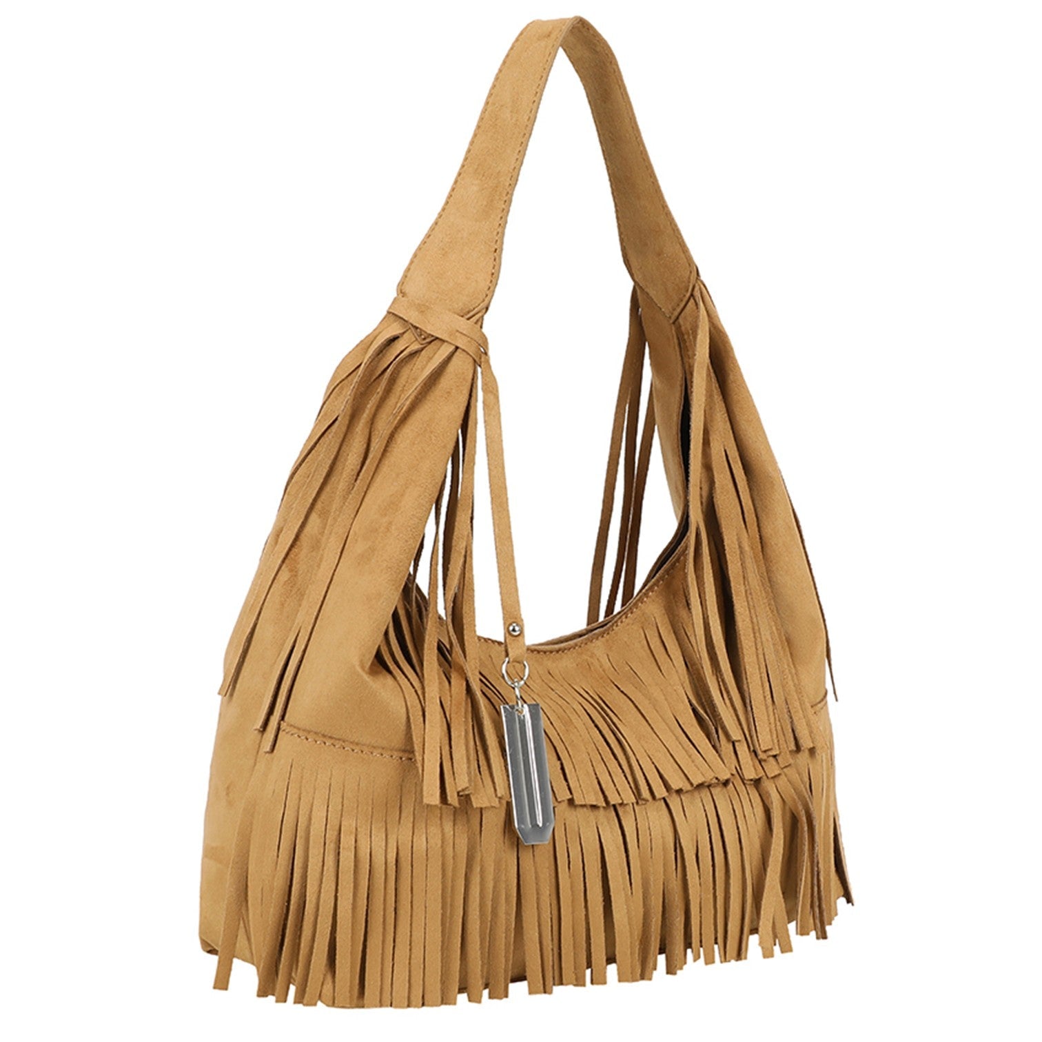 Fringes Axelväska #Färg_Camel
