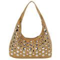 Rivets Axelväska #Färg_Camel