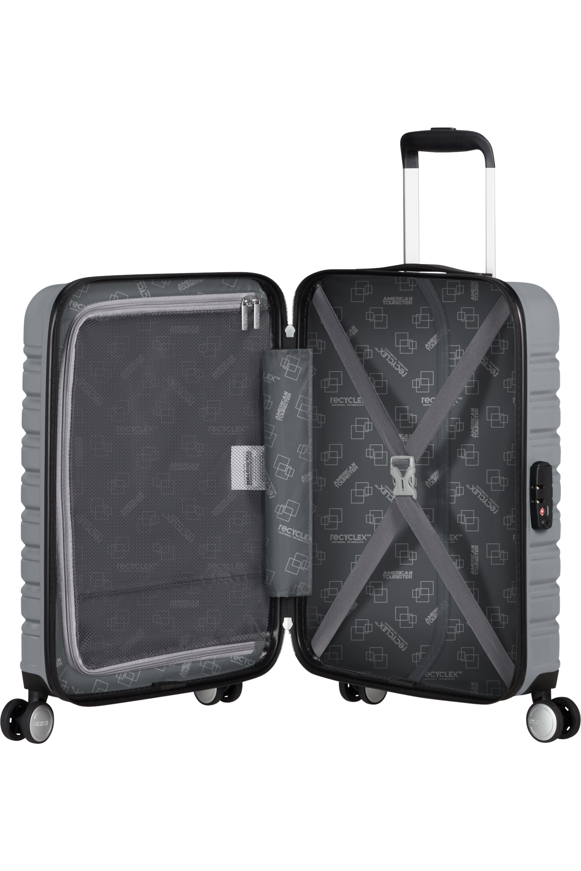 Flashline Kabinväska 55 CM #Färg_Sky Silver