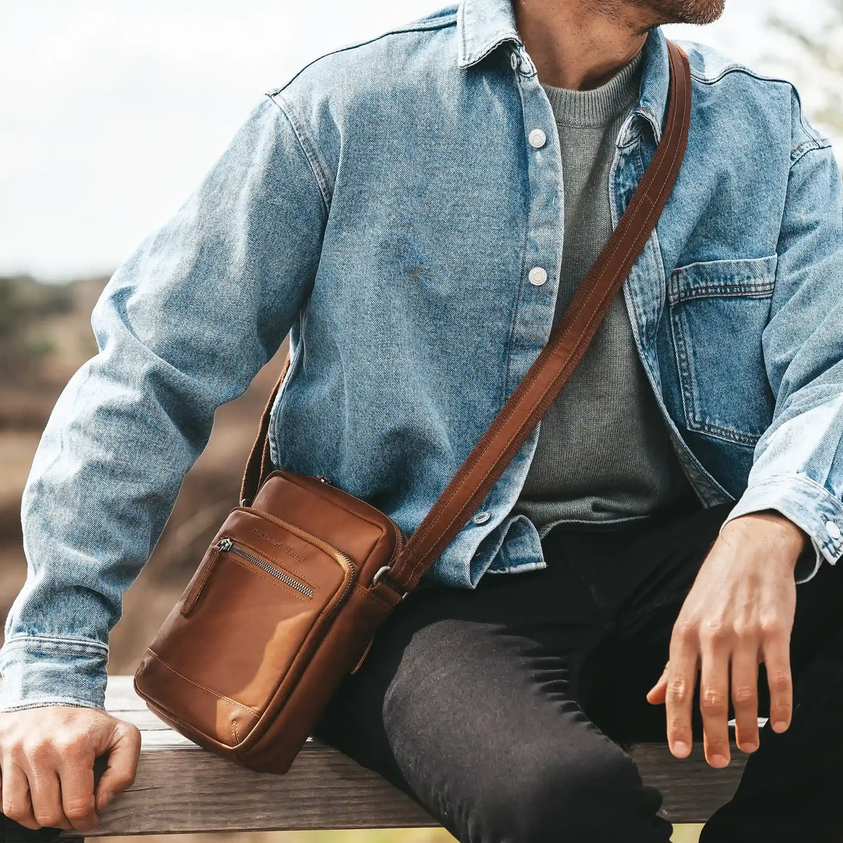 The Chesterfield Brand - Birmingham Crossbodyväska #Färg_Konjak