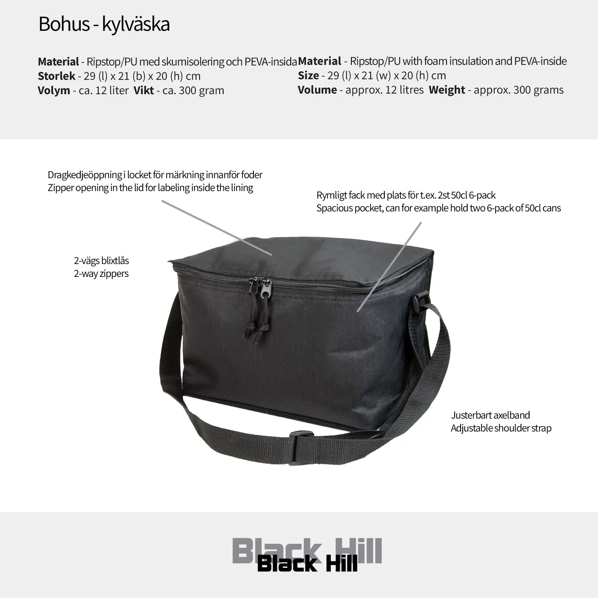 Black Hill - Bohus - kylväska #Färg_Marin