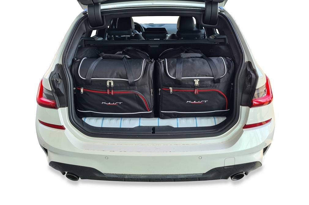 BMW 3 TOURING PHEV 2020+ 4-väskor #färg_Svart