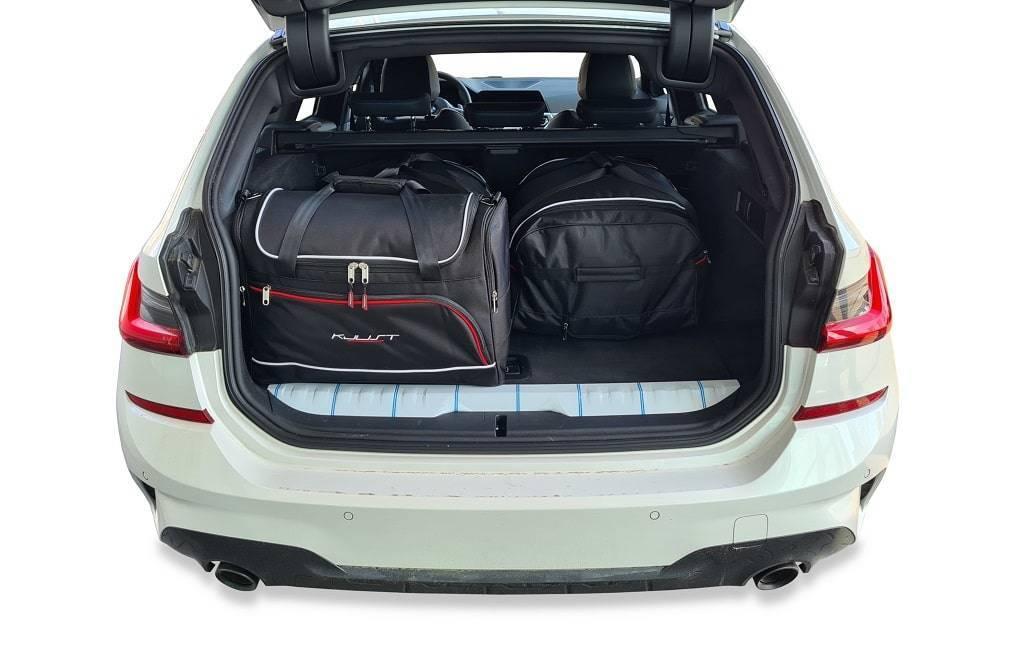 BMW 3 TOURING PHEV 2020+ 4-väskor #färg_Svart