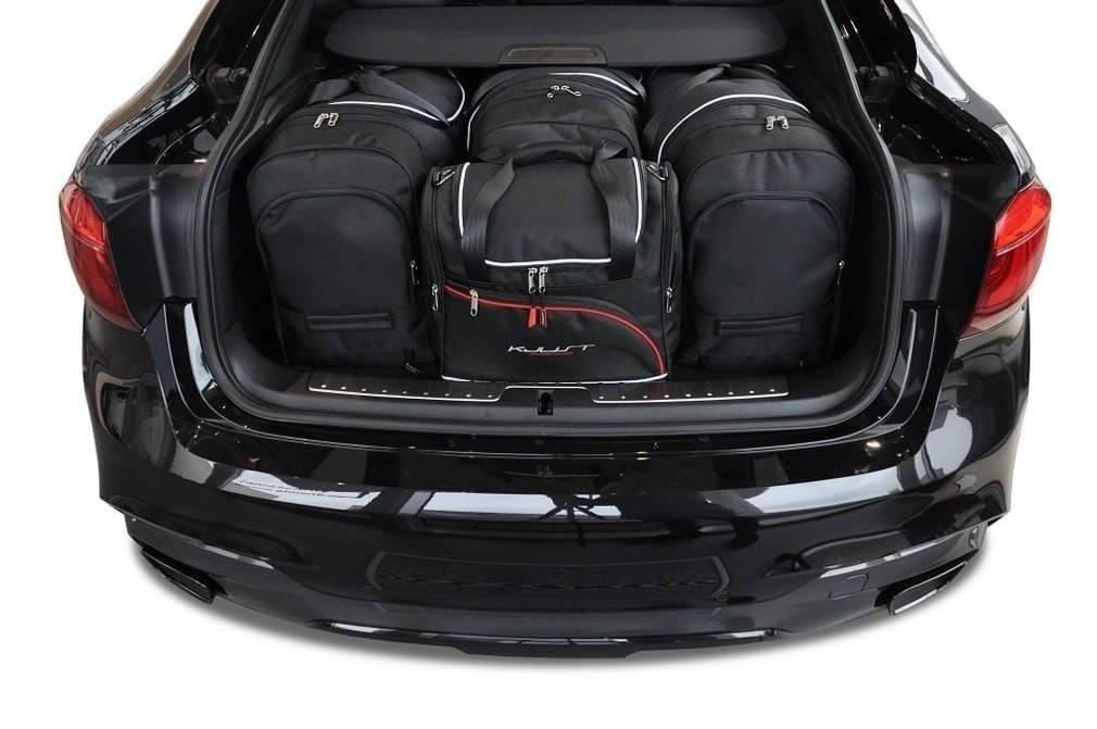 BMW X6 2014-2019 4-väskor Aero #färg_Svart