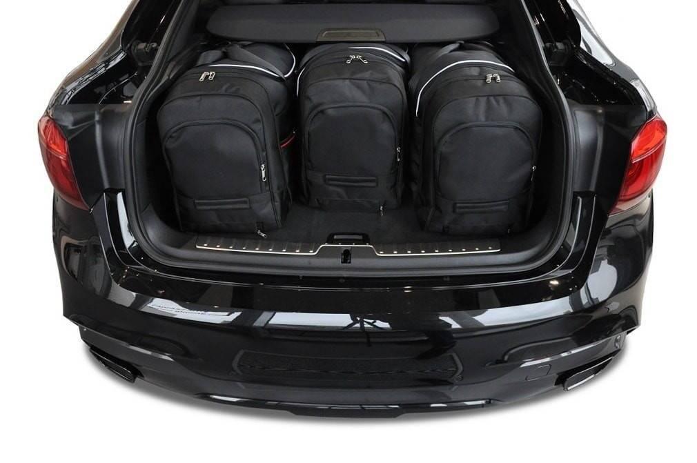 BMW X6 2014-2019 4-väskor Aero #färg_Svart