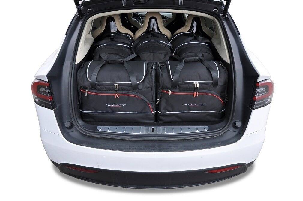 Tesla MODEL X EV 2016+ 5-väskor #färg_Svart