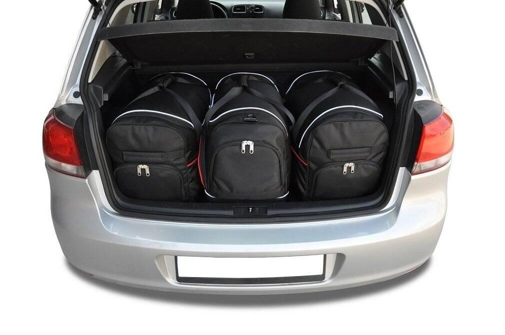 Vw GOLF HATCHBACK 2008-2012 3-väskor #färg_Svart