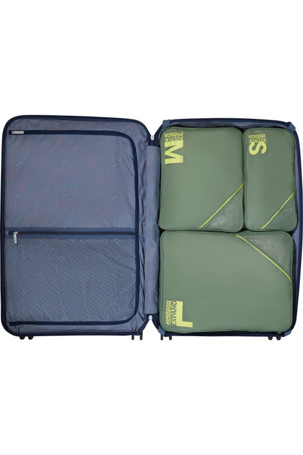 Packing Cubes Set med 3 packkuber Packkuber ONE SIZE #Färg_Olive/Lime